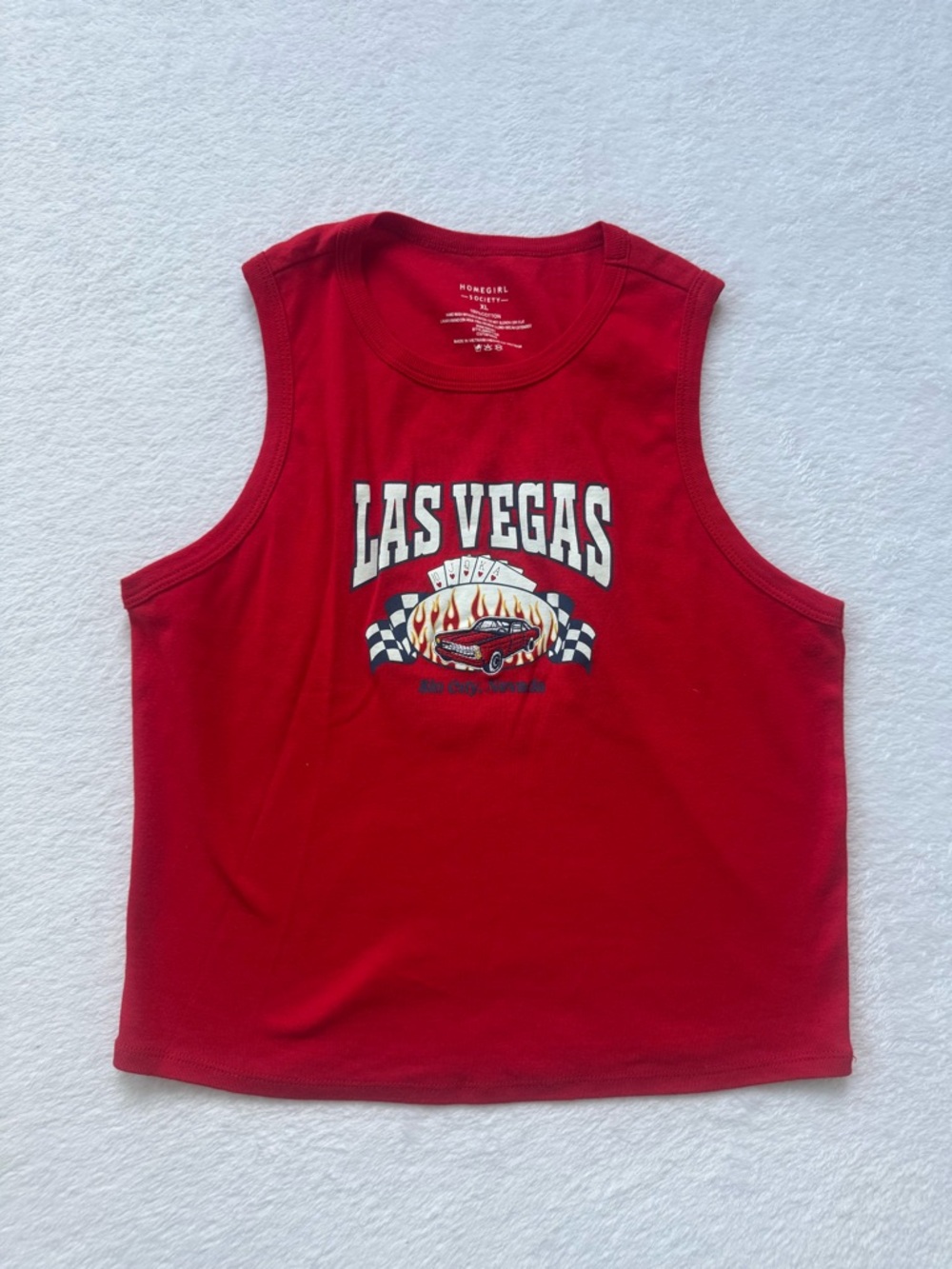 Las Vegas Red Graphic Tank Top